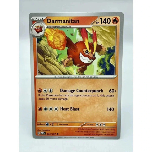 Darmanitan 035/197‎ S&V: Obsidian Flames Non-Holo Pokémon TCG Mint Unplayed - Picture 1 of 6